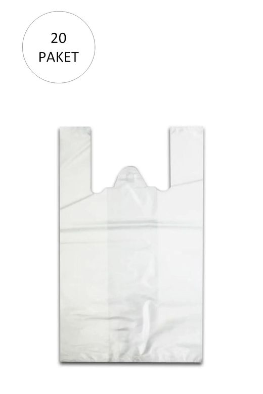 Royaleks RT-RYL-HMR11041 Beyaz Hışır Atlet Poşet Mini Boy 22X31 Cm 20 Paket Takriben 10.000 Adet