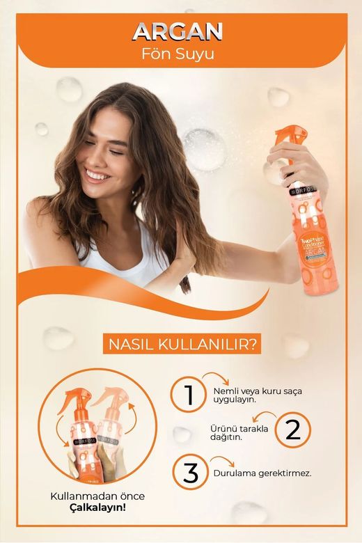 Royaleks RT-RYL-HMR24296 Argan Çift Fazlı Kondisyoner Fön Suyu 400 Ml  - Mrfs