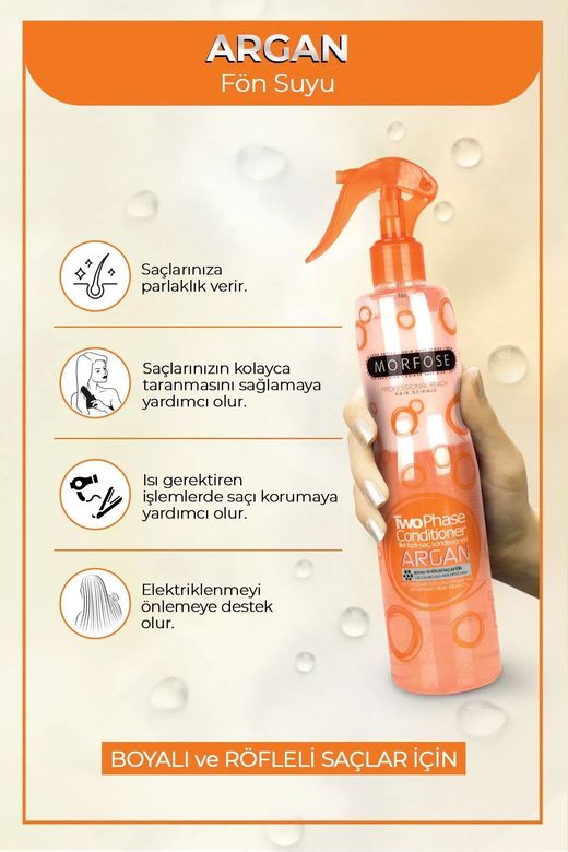 Royaleks RT-RYL-HMR24296 Argan Çift Fazlı Kondisyoner Fön Suyu 400 Ml  - Mrfs