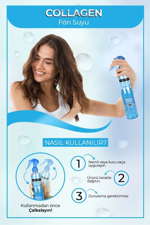 Royaleks RT-RYL-HMR24297 Kolajen Çift Fazlı Kondisyoner Fön Suyu 400 Ml - Mrfs