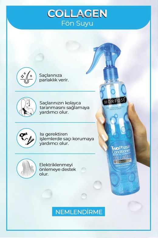 Royaleks RT-RYL-HMR24297 Kolajen Çift Fazlı Kondisyoner Fön Suyu 400 Ml - Mrfs