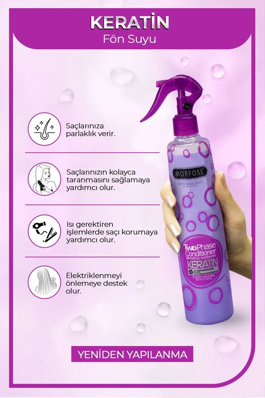 Royaleks RT-RYL-HMR24299 Keratin Çift Fazlı Kondisyoner Fön Suyu 400 Ml - Mrfs