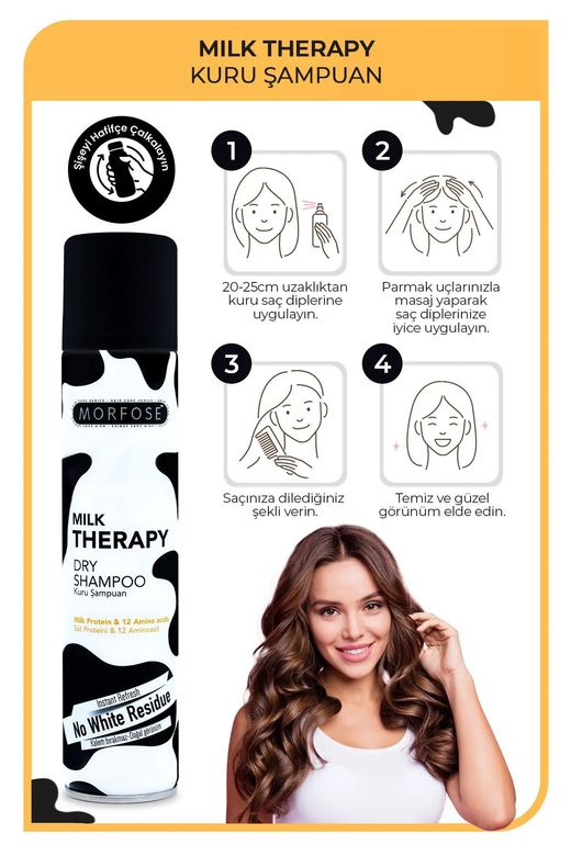 Royaleks RT-RYL-HMR24316 Kuru Şampuan Milk Therapy 200 Ml - Besleyici - Mrfs