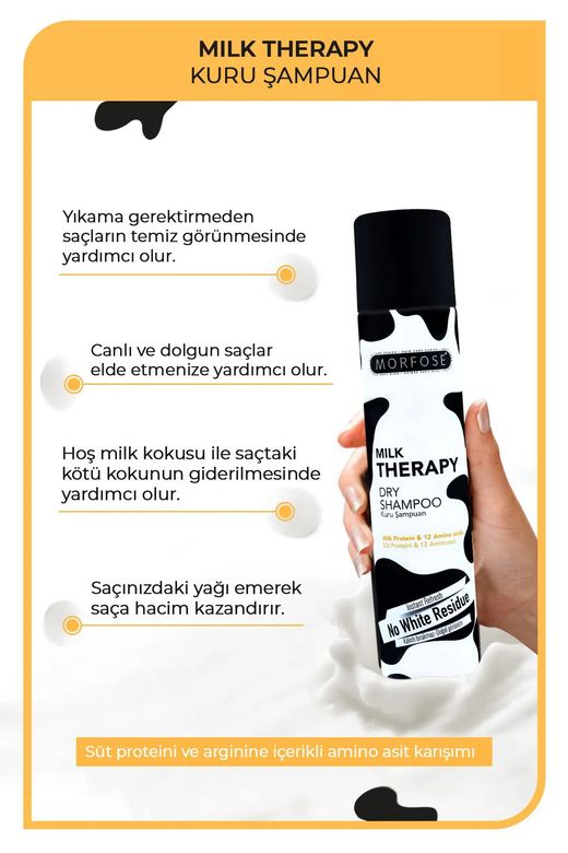 Royaleks RT-RYL-HMR24316 Kuru Şampuan Milk Therapy 200 Ml - Besleyici - Mrfs