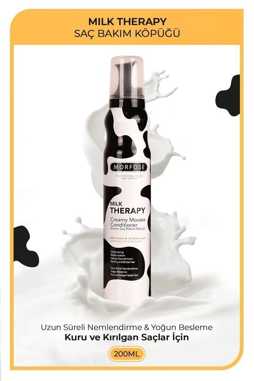 Royaleks RT-RYL-HMR24319 Milk Therapy Kremsi Saç Bakım Köpük 200 Ml - Besleyici Koruyucu - Mrfs