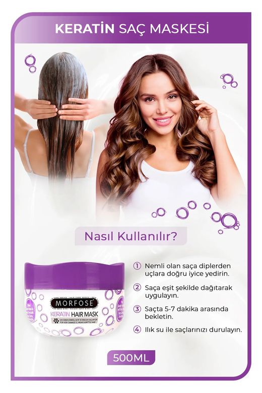 Royaleks RT-RYL-HMR24330 Keratin Saç Maskesi 500 Ml  - Yıpranmış Saçlar Için - Mrfs