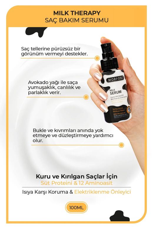 Royaleks RT-RYL-HMR24337 Milk Therapy Kremsi Saç Serum 100 Ml - Onarıcı Bakım - Mrfs