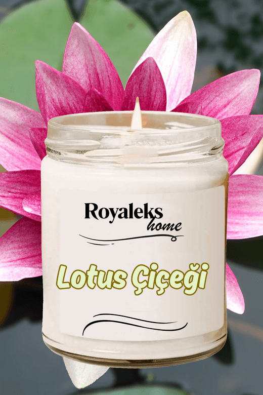 Royaleks RT-RYL-HMR24435 Doğal Özel Seri Kokulu Dekoratif Kavanoz Mum 210 Cc - Lotus Esansı - Ryl