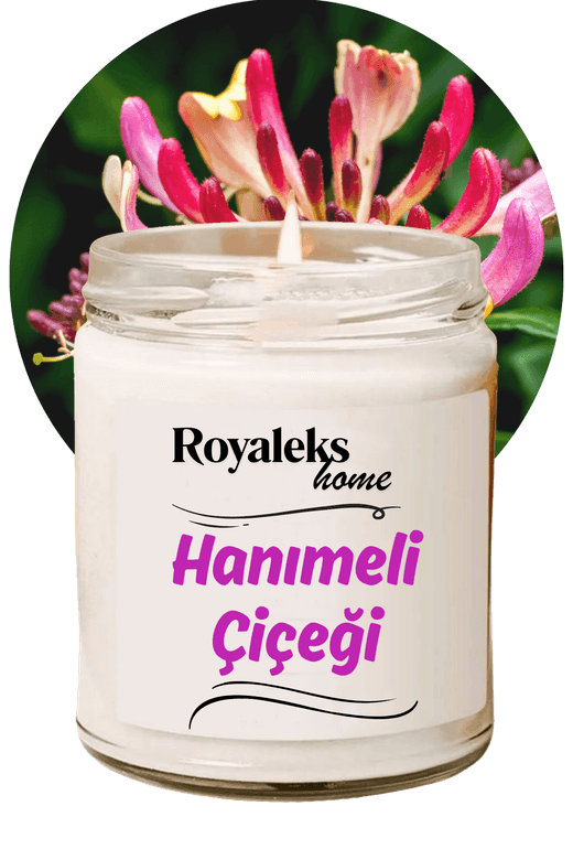 Royaleks RT-RYL-HMR24439 Doğal Özel Seri Kokulu Dekoratif Kavanoz Mum 210 Cc - Hanımeli Esansı - Ryl