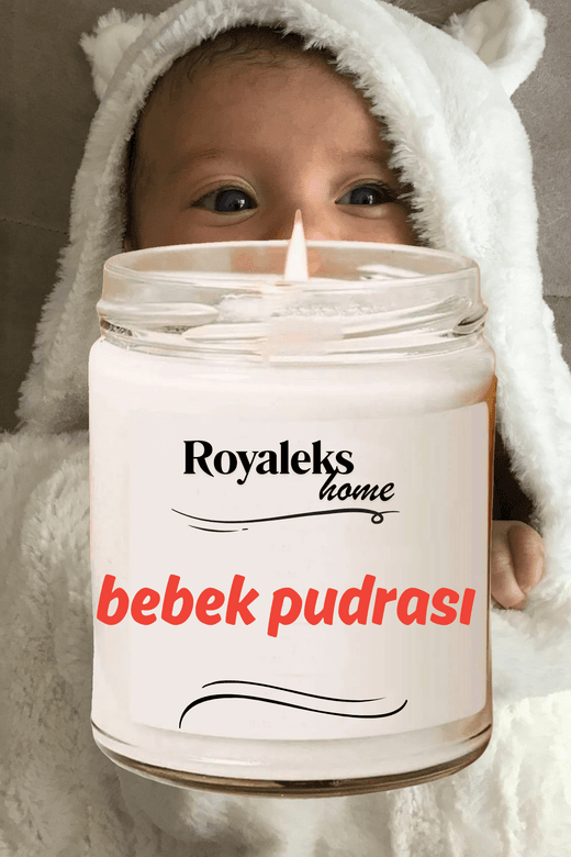 Royaleks RT-RYL-HMR24447 Doğal Özel Seri Kokulu Dekoratif Kavanoz Mum 210 Cc - Bebek Pudrası - Ryl