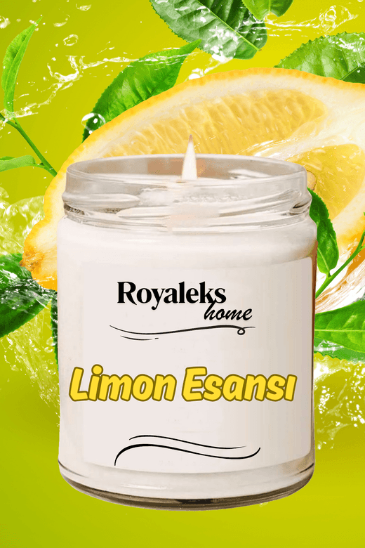 Royaleks RT-RYL-HMR24459 Doğal Özel Seri Kokulu Dekoratif Kavanoz Mum 210 Cc - Limon Esansı - Ryl