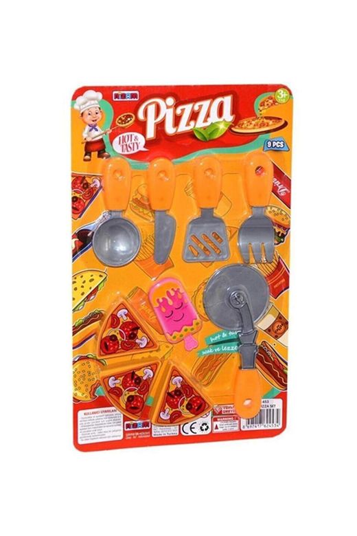 Royaleks RT-RYL-OYN10012 Küçük Pizza Oyuncak Seti 40X25 Cm 9 Parça