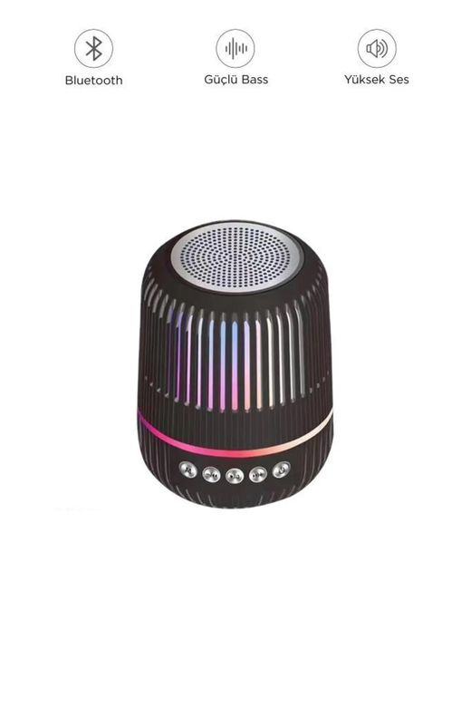 Rt-321BT Everton Rt-321 Siyah Kablosuz Taşınabilir Rgb Işıklı Bluetooth Hoparlör Speaker