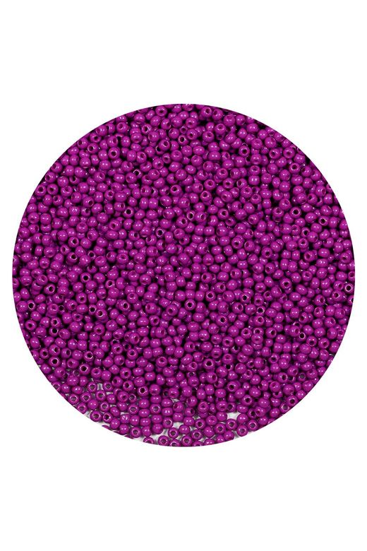 RT-RYL-B-0003-100 Fuşya Renk 4 Mm Yaklaşık 1100 Adet / 100 Gram Cam Boncuk Oya Yazma Bileklik Ve Kolye
