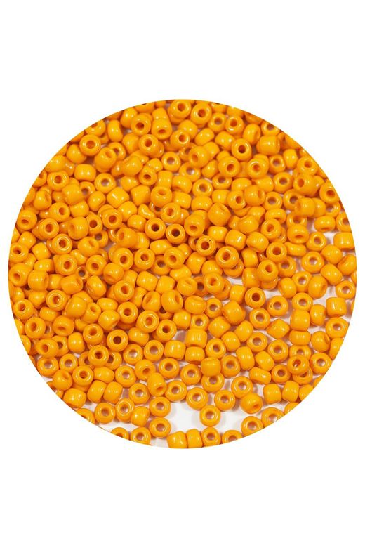 RT-RYL-B-0004-100 Turuncu Renk 4 Mm Yaklaşık 1100 Adet / 100 Gram Cam Boncuk Oya Yazma Bileklik Ve Kolye