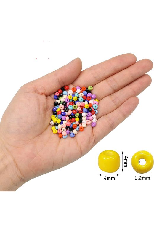 RT-RYL-B-0004-60 Turuncu Renk 4 Mm Yaklaşık 660 Adet / 60 Gram Cam Boncuk Oya Yazma Bileklik Ve Kolye