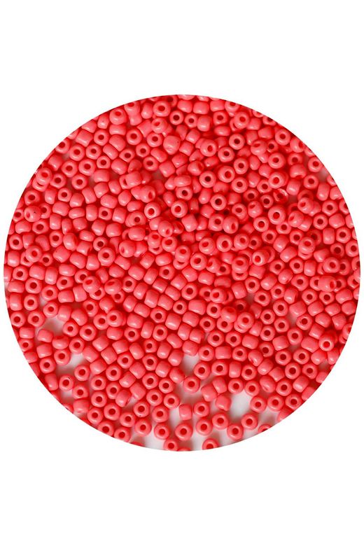 RT-RYL-B-0005-100 Karpuz Pembesi Renk 4 Mm Yaklaşık 1100 Adet / 100 Gram Cam Boncuk Oya Yazma Bileklik Ve Kolye