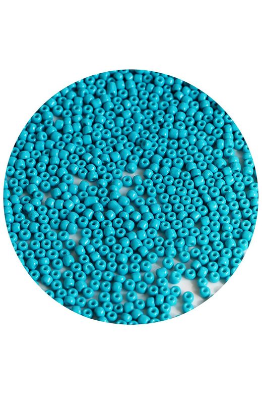 RT-RYL-B-0006-100 Turquaz Mavi Renk 4 Mm Yaklaşık 1100 Adet / 100 Gram Cam Boncuk Oya Yazma Bileklik Ve Kolye