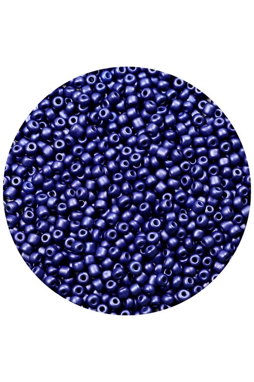 RT-RYL-B-0010-100 Lacivert Renk 4 Mm Yaklaşık 1100 Adet / 100 Gram Cam Boncuk Oya Yazma Bileklik Ve Kolye