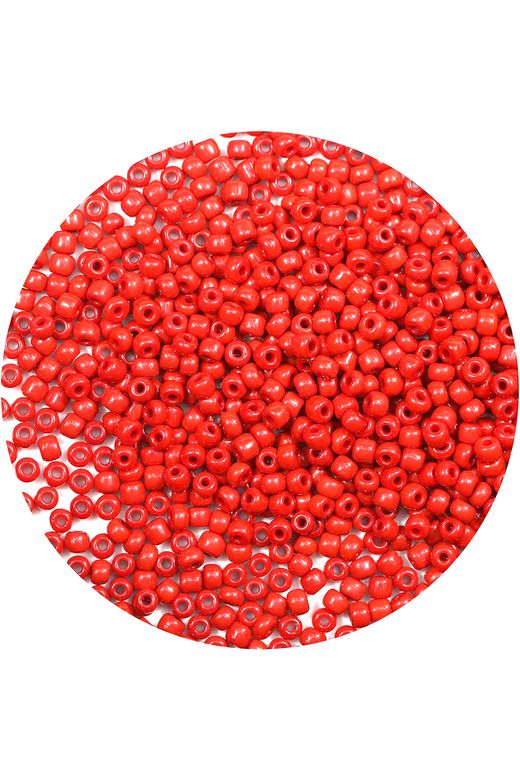 RT-RYL-B-0013-100 Koyu Turuncu Renk 4 Mm Yaklaşık 1100 Adet / 100 Gram Cam Boncuk Oya Yazma Bileklik Ve Kolye