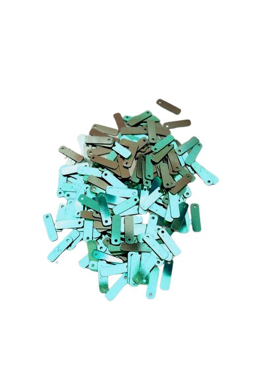 RT-RYL-B-0023-24 Yeşil 15 X 5 Mm Dantel Oya Yazma Halhal Abiye Lazer Kesim Pul 600 Adet / 24 Gram