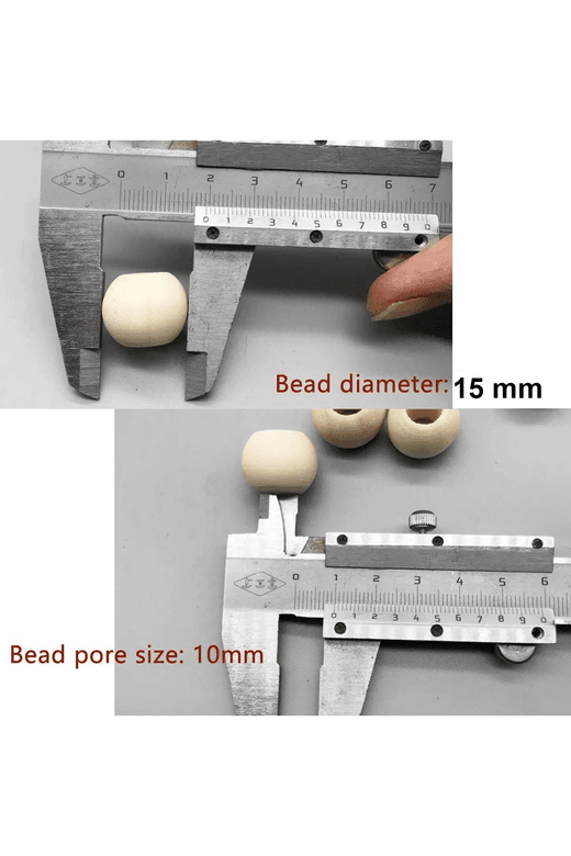 RT-RYL-B-0024-100 100 Gr (100 Adet) Ahşap Boncuk 15 Mm Çap X 10 Mm Delik Doğal Yuvarlak Ahşap Makrome El İşi Çanta