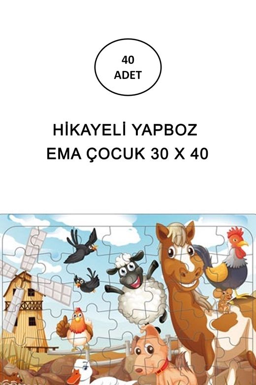 RT-RYL-HMR11641 Hikayeli Yapboz Ema Çocuk 30 X 40 - 40 Adet