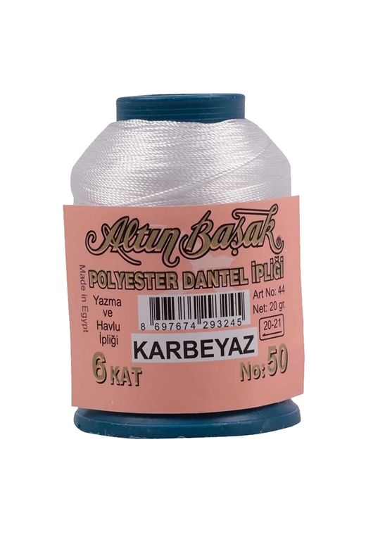 RT-RYL-HMR16712-1 Altınbaşak Oya Ve Dantel İpi 20 Gr - Royaleks - No: K.beyaz