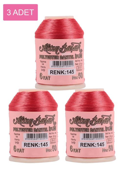 RT-RYL-HMR16761 3 Adet Altınbaşak Oya Ve Dantel İpi 20 Gr - Royaleks - No: 145