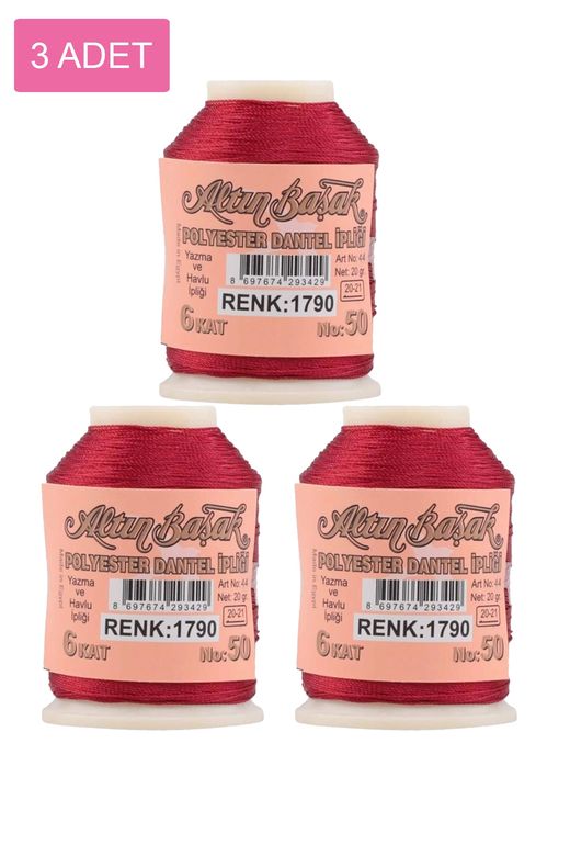 RT-RYL-HMR16771 3 Adet Altınbaşak Oya Ve Dantel İpi 20 Gr - Royaleks - No: 1790