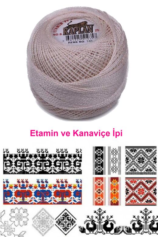 RT-RYL-HMR17553 Kaplan Etamin Ve Kanaviçe İpi 8 No Kod/renk: 745 - Royaleks