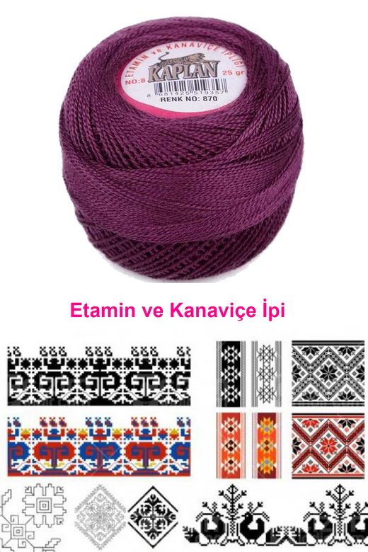RT-RYL-HMR17629 Kaplan Etamin Ve Kanaviçe İpi 8 No Kod/renk: 870 - Royaleks