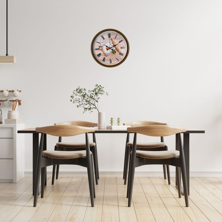 Rustic Bakery Kitchen Kahverengi 36 Cm Duvar Saati