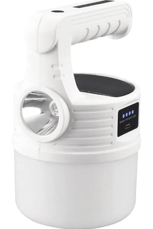 RüzgarShop RZGRSHTPYCET4JSK-C6ZA-G9IN-6 300W 10 Modlu Güneş Enerjili Solar Aydınlatma Kamp Çadır Lambası Ampül Led Şarjlı Işıldak El Feneri