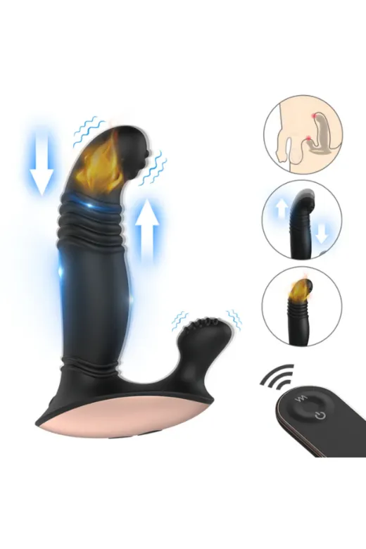 S-Hande Eye Of Horus Rct Şarjlı Kumandalı Perine Ve Uyarıcı İleri Geri Hareketli 2 In 1 Vibratör
