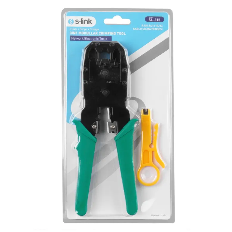 S-Link SL-315 RJ-45/RJ-12/RJ-11 Üçlü Pense