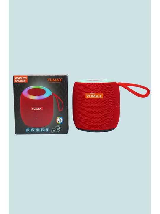 s11kırmızı. Taşınabilir Bluetooth Hoparlör – Renkli Led Işıklı, 5W Güç, Sd & Usb Destekli, 5 Renk Seçeneği