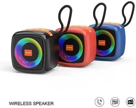 s12kırmızı Rgb Işıklı Bluetooth Hoparlör 5W | Ipx4 Suya Dayanıklı | Mini Taşınabilir Kablosuz Speaker Kırmızı