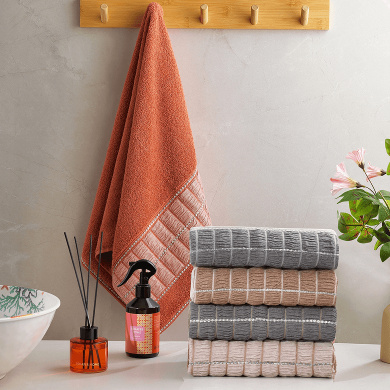 ş₺499,00 Schafer Home Polina Armürlü Havlu 50X90 Cm 1 Parça-Kiremit