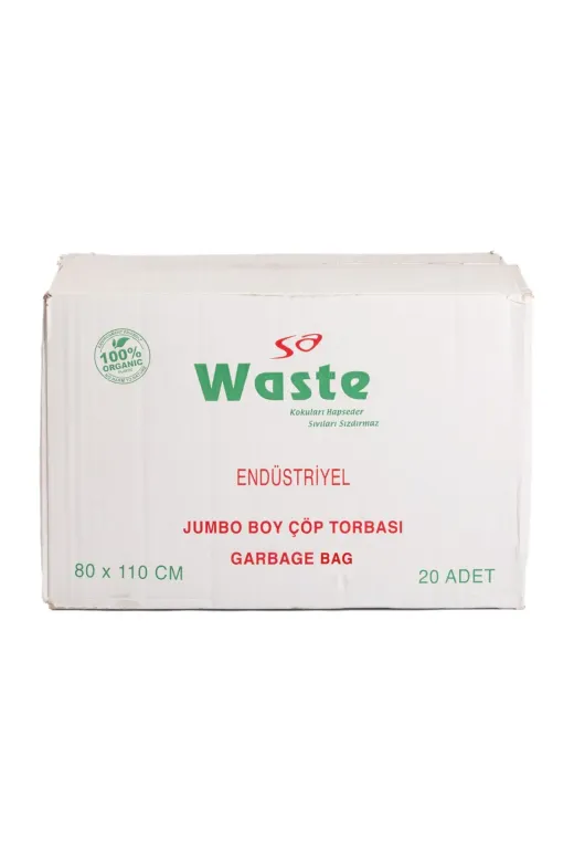 SA FRESH TYBZRRKWWRQ510UA56 Sa Waste Jumbo Boy Çöp Poşeti 80*110 Cm 20Li Koli 200 Adet