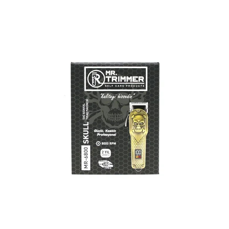 SAÇ - SAKAL KESME TRAŞ MAKİNESİ AYARLANABİLİR BIÇAK - 0,1MM-0,5MM 8000RPM 6 FARKLI KESİM MR-6800 (4745)