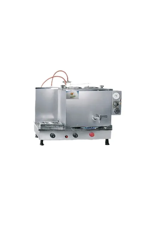 Safir 16072024i2gaz 2 Demlikli İnoks Çay Ocağı İnoks Çay Kazanı Elektrik+Doğalgazlı Çay Semaveri Ce Belgeli Çay Makinesi