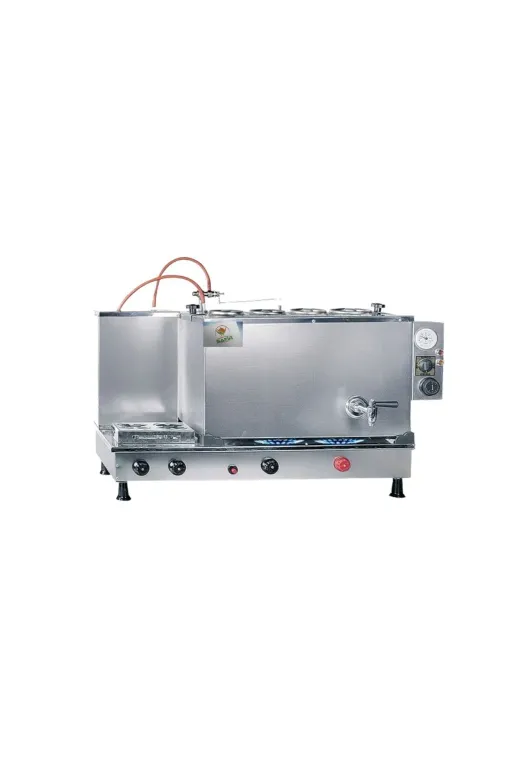Safir 16072024i4gaz 4 Demlikli İnoks Çay Ocağı İnoks Çay Kazanı Elektrk+Doğalgazlı İnoks Çay Semaveri Ce'li Çay Makinesi