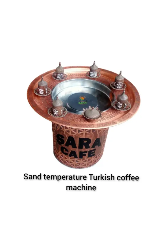 SAFİR ÇAY KAZANLARI 01082024SAFİRİMYÜKSEKBOYKK Safirim Kumda Kahve Makinesi Yuvarlak Yüksek Boy Kasa Bakır Kumda Kahve Standı Kumda Kahve Cihazı