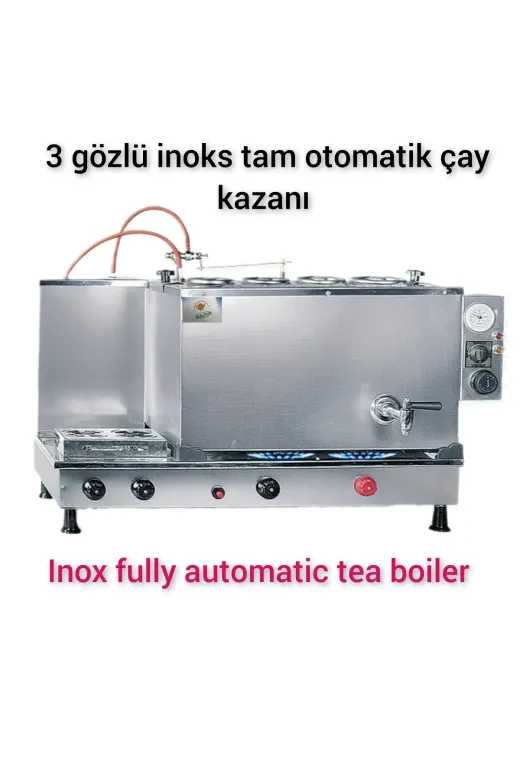 SAFİR ÇAY KAZANLARI 11022025inoksventilli3 3 Lü İnoks Çay Kazanı Doğalgazlı Çay Ocağı Ce Ve Gazmer Onaylı Gaz Emniyet Kilit Sistemli Semaver