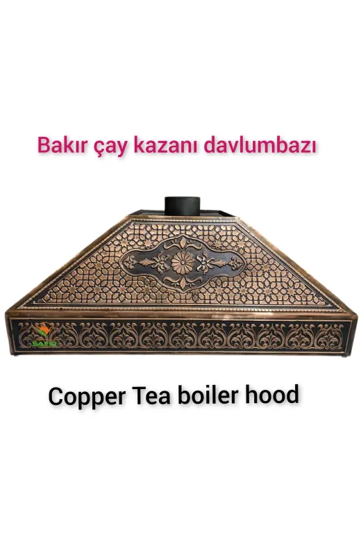 SAFİR ÇAY KAZANLARI 14022025klasik90cmdavllumbaz Çay Kazanı Davlumbazı Bakır Davlumbaz 90 Cm Klasik Model Bakır Davlumbaz Safir
