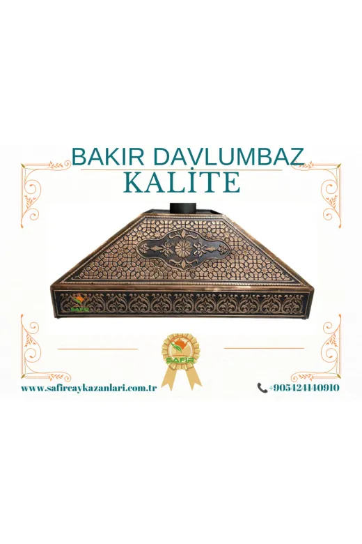 SAFİR ÇAY KAZANLARI 14022025klasik90cmdavllumbaz Çay Kazanı Davlumbazı Bakır Davlumbaz 90 Cm Klasik Model Bakır Davlumbaz Safir