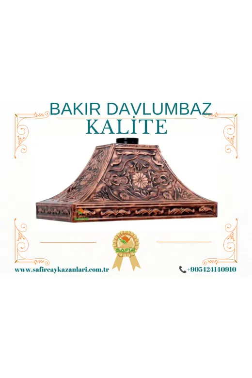 SAFİR ÇAY KAZANLARI 20072024b3dav Bakır Davlumbaz 2 - 3 Gözlü Çay Kazanına Göre Bakır Davlumbaz Çay Ocağı Davlumbazı Klasik Model