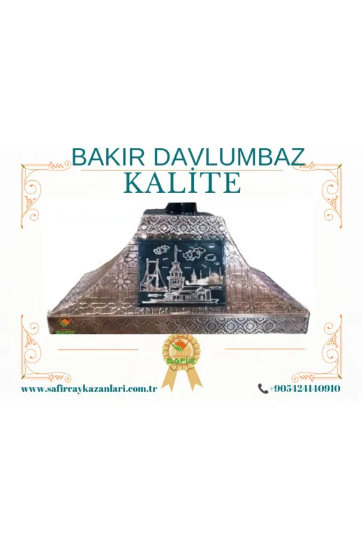 SAFİR ÇAY KAZANLARI 20072024b4kkulesidav Kızkulesi Model Bakır Davlumbaz 4 Gözlü Çay Kazanı Için Bakır Davlumbaz Çay Ocağı Davlumbazı 110 Cm