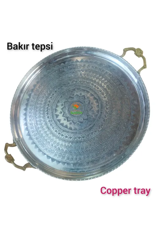 SAFİR ÇAY KAZANLARI 24012025bakırtepsi Bakır Tepsi Dövme Tepsi Özel El Işlemesi Bakır Tepsi 40 Cm Ebatlı Bakır Büyük Tepsi
